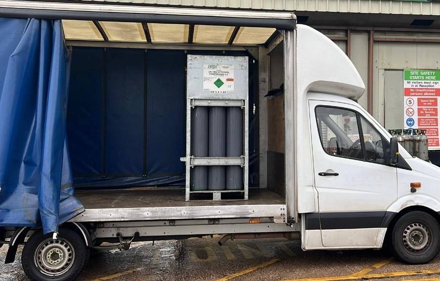 dangerous goods loaded on van